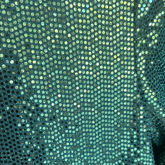 Vince Camino Sequin emerald green blouse - Picture 3 of 6